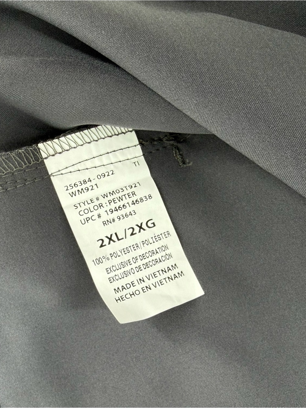 Scrubstar Unisex Core Essentials V-Neck Scrub Top Gray 2XL NWT - Picture 4 of 9